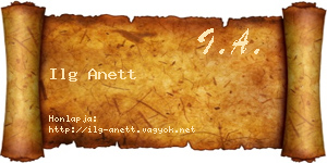 Ilg Anett névjegykártya